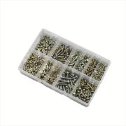 DBG 1023.A0127 Metric Pan Head Machine Screws & Nuts ZP Steel Assorted Box of 300 Pairs