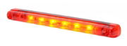 WAS W87 Slimline LED Stop Light (Red Lens) | 237mm | Fly Lead | 12/24V [682]