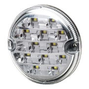 DBG Valueline 95 Round LED Signal Light | 95mm | Fly Lead | Reverse | Clear - [386.005]