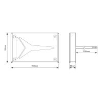 LED Autolamps 595 Series 12/24V LED Rear Combination Light (Dyn. Indicator) | 193mm | Right - [595STIMR] - Line Drawing