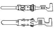 TE 1703014-1 CIRCULAR DIN 1.5MM MALE PIN Terminal for 1.0-2.5mm Cable - Pack of 1