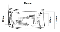 DBG 264mm Stop/Tail Lamp | Cable Entry | 12/24V [300.187]