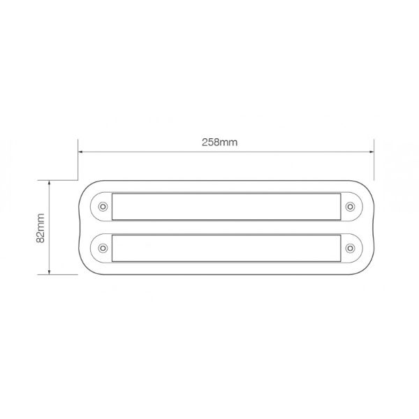 LED Autolamps 235B2B 235 Series Double Surface MOUNTING BRACKET BLACK