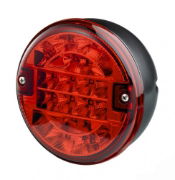 Rubbolite M810 Series 12/24V Round LED Rear Fog Light | 140mm | Cable Entry - [810/53/00]