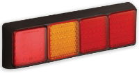 LED Autolamps 80 Series Quad 12/24V Square LED Rear Combination Light | 350mm - [80BFARRME]