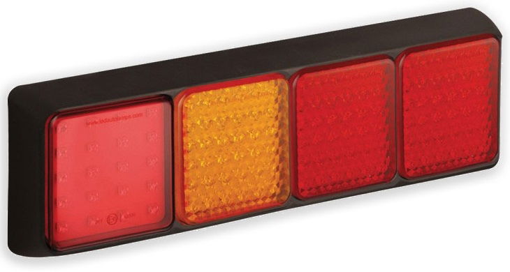 LED Autolamps 80 Series Quad 12/24V Square LED Rear Combination Light | 350mm - [80BFARRME]