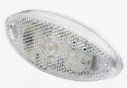 Rubbolite M893 LED Front (White) Marker Light (Reflex) | 100mm | Fly Lead (0.5m) | Screw Fixing - [893/11/05]