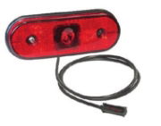 Aspoeck 31-7804-017 UNIPOINT I LED Rear Marker Light w/ Reflex [0.5m Flatcable + P&R]