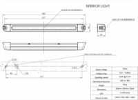 WAS LW01 Series 333mm 3-LED Interior Strip Light | 240lm | 12V [LW01]