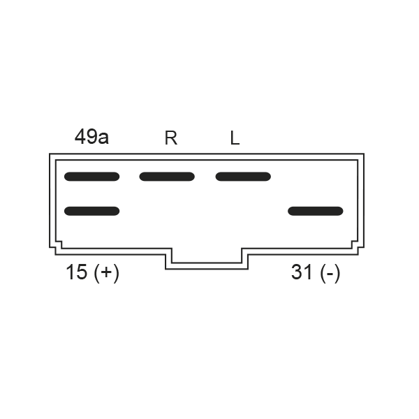 DBG 256.BHR/12 12V 6-PIN Brake Hazard Relay