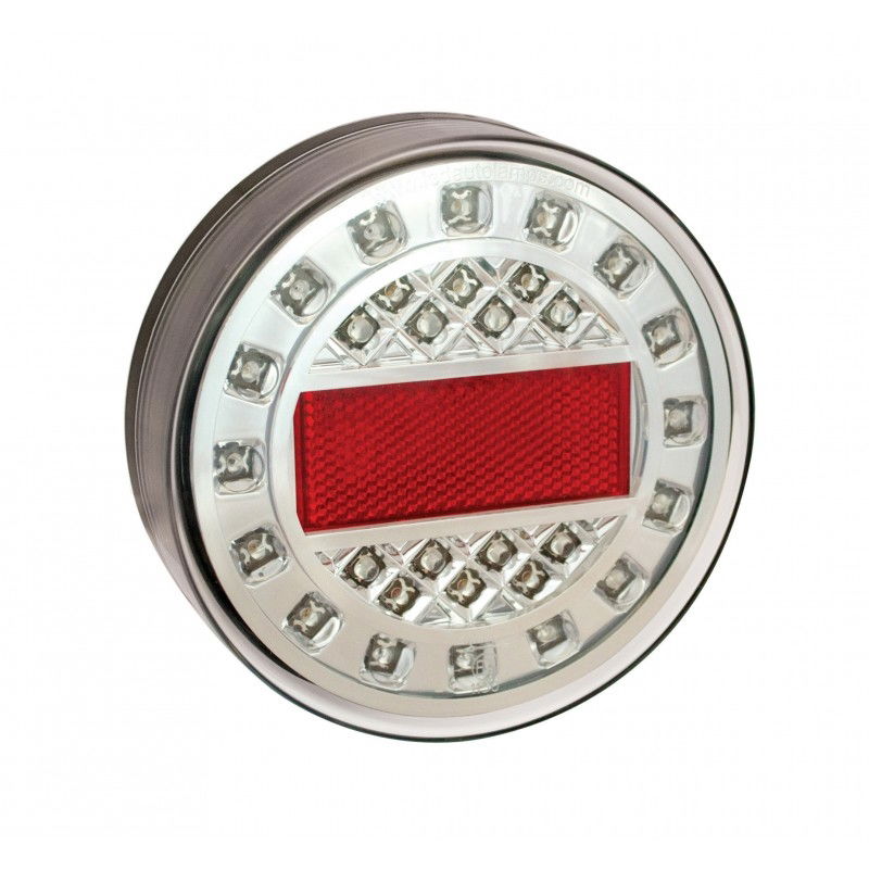 LED Autolamps MaXilamp-R Series 12/24V Round LED Reverse Light | 125mm | Fly Lead - [MAXILAMP1XRWE]