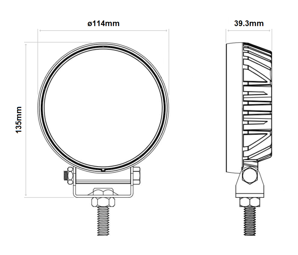 DBG 711.033 24-LED 1920lm Work Light (FLOOD) IP68 R10 12/24V