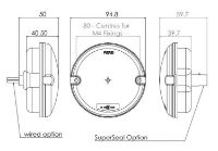 LITE-wire/Perei 95 Series LED 95mm Reverse Lamp | Superseal | 24V [RL800LEDSS-24V]