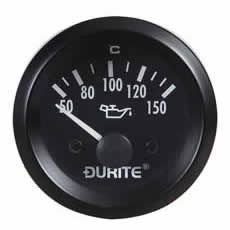Durite Oil Temperature Gauge (90° Sweep Dial)