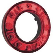 LITE-wire/Perei Ring Series 24V Round LED Stop/Tail Light | 95mm | Fly Lead | Red - [ST106SZZ-4-2-AA]