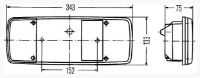 Hella 2VP 003 567-121 RH BULB REAR COMBINATION Light with Fog (Cable Entry)