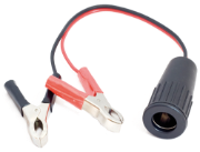 SUTARS 16A In-Line Automotive Power Socket (Cigarette Plug) with Crocodile Clips 12/24V - 5230