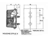 Rubbolite M60 Series End-Outline Marker - Direct Mount | Cable Entry [60/01/01]