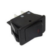 20mm Rectangular Rocker Switch | ON/OFF | Red LED | 12V | Pack of 1 - [270.147]