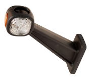 Britax L450 Series LED LEFT End-Outline Marker Light w/ Side - 60° Stalk Vertical Mount | Fly Lead [L450.230.LMV]