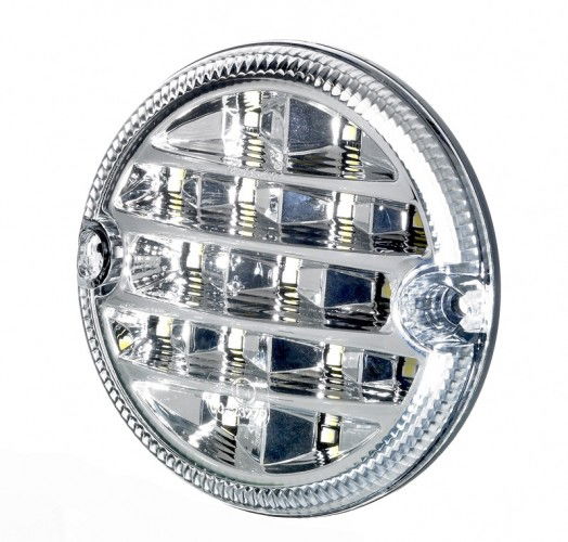 Rubbolite M837 Series 12/24V Round LED Reverse Light | 95mm | Fly Lead - [837/14/00]