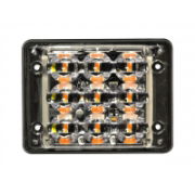 LED Autolamps SSLED Range Amber 9-LED Strobe R65 12/24V [SSLED93DVAR65]