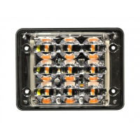 LED Autolamps SSLED Series Amber (R65) 9-LED Strobe Warning Light | 12/24V | Pack of 1 - [SSLED93DVAR65]