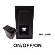 SWF Style Rocker Switch Base | 12/24V | ON/OFF/ON | DP | No Illumination | Pack of 1 - [444070]