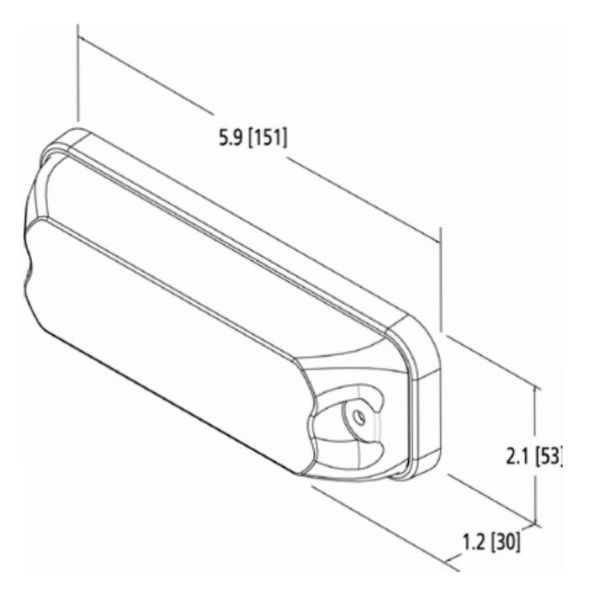 ECCO 3812 Series White (R10) 20-LED Strobe Warning Light | 12/24V | Pack of 1 - [3812C] - LD