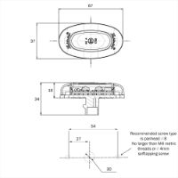 Rubbolite M850 LED Front (White) Marker Light | 67mm | Superseal - [850/01/04]