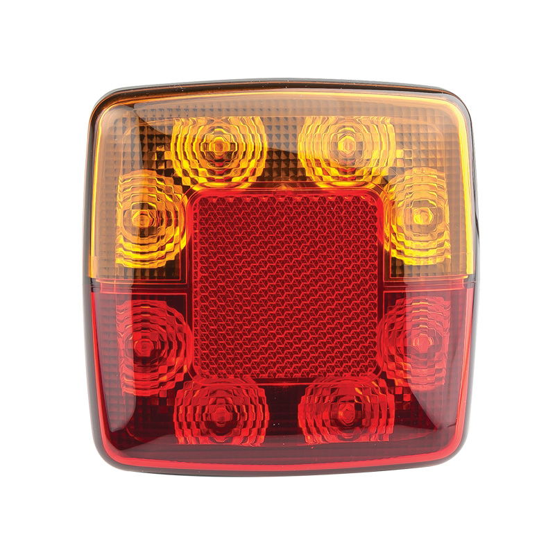 LED Autolamps 98 Series 12V Square LED Rear Combination Light w/ Reflex | 100mm - [98BAR] - 2