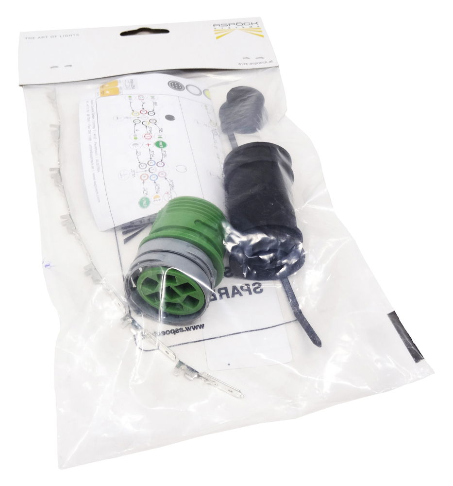 Aspoeck ASS2 7-Pin Green Socket SPARES KIT [13-5625-944]