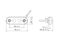 Vignal FE04 Series LED Side Marker Light | FlatCable Click In | 24V [104510]