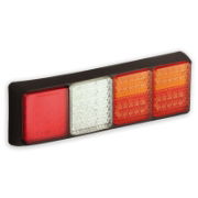 LED Autolamps 100 Series Quad 12/24V Square LED Rear Combination Light | 430mm - [100BSTI2WFMRE]