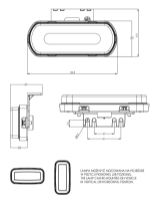 WAS W240 LED Front (White) Marker Light (Reflex) w/ Bracket | 134mm | Fly Lead | WAS LOGO - [1600] - LD2