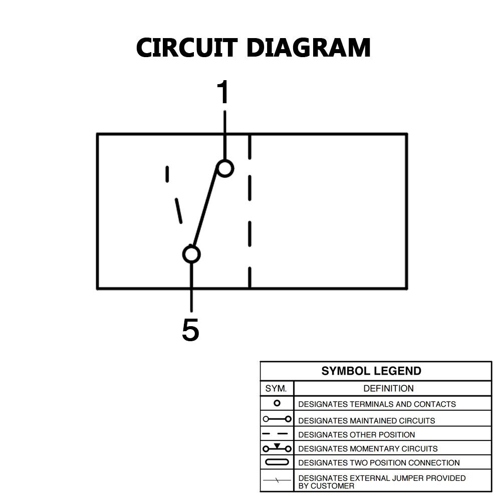 SWF Style Rocker Switch Base | 12/24V | ON/OFF | SP | No Illumination | Pack of 1 - [444000]