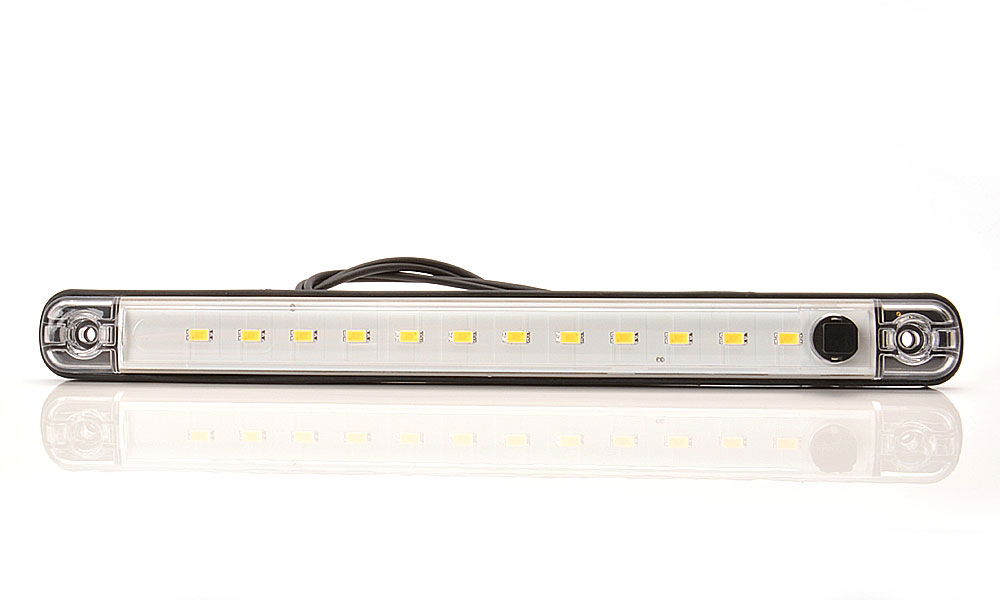 WAS 728 SWITCH LW10 238mm 12-LED Interior Strip Light with Switch 300lm 12V