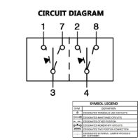 Britax 511.060 SWF Rocker Switch 12/24V (ON)/OFF/ON DP (NO ILLUMINATION)