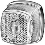 Hella 2PG 003 057-011 FRONT MARKER Light with REFLECTOR (White Base) 12/24V