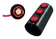 DBG 1-LED Marker Light | 32mm | Red | Fly Lead | 12/24V - [386.074C]