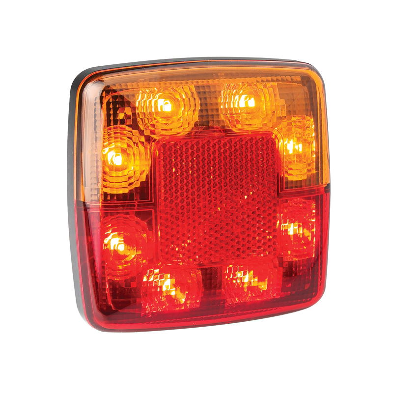 LED Autolamps 98 Series 12V Square LED Rear Combination Light w/ Reflex | 100mm - [98BAR] - 1