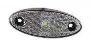 Rubbolite M881 LED Front (White) Marker Light (Reflex) | 100mm | Fly Lead (0.5m) - [881/61/05]