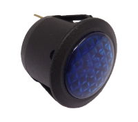 Push-Fit LED Warning Lights | Ø20mm Hole | Blue | 12V | Spade Terminal | Pack of 1 - [210.073]