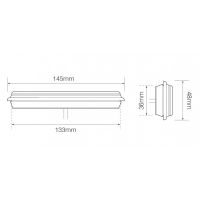 LED Autolamps 135 Series 12/24V Slim-line LED Indicator Light | 135mm | Grommet | Fly Lead - [135AMGE] - Line Drawing