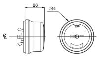 LITE-wire/Perei AM19 Series LED ABS Marker Light | Self-Adhesive | Fly Lead | 12V [FM1924V-SA]