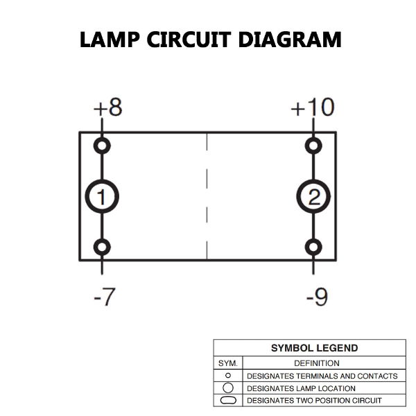 Carling V-Series Rocker Switch Base | 12V | Momentary (ON)/OFF | SP | 2xLED Green/Amber (L/L) | Pack of 1 - [273.269]