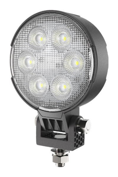DBG 6-LED Round Work Light | Flood Beam | 2300lm | Fly Lead - [711.055]