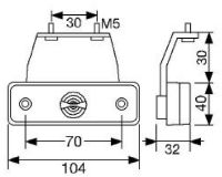 DBG LED Side Marker Light w/ Reflex | Fly Lead 24V [385.10A0005]