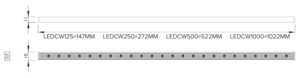 Labcraft LEDCW250 Orizon (272mm) 24-LED Strip Light 640lm 12V