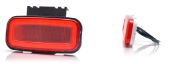 WAS W199 LED Rear (Red) Marker Light (Reflex) w/ Bracket | 117mm | Fly Lead - [1403]